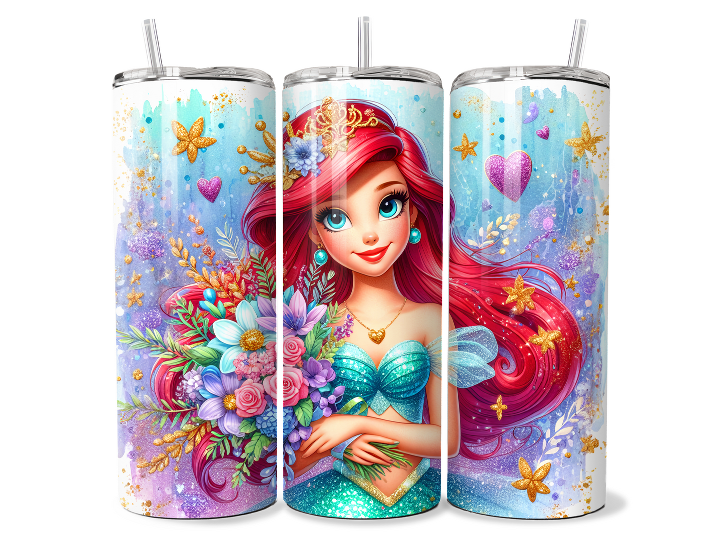 Little Mermaid Skinny Tumbler