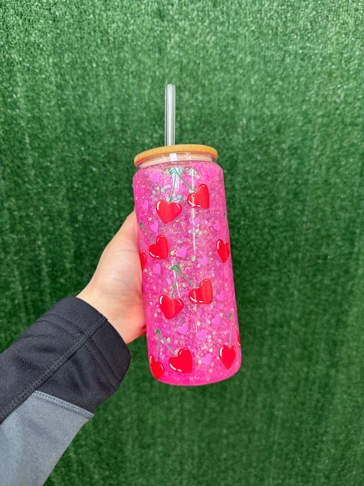 Cherries Snow Globe Tumbler 16OZ