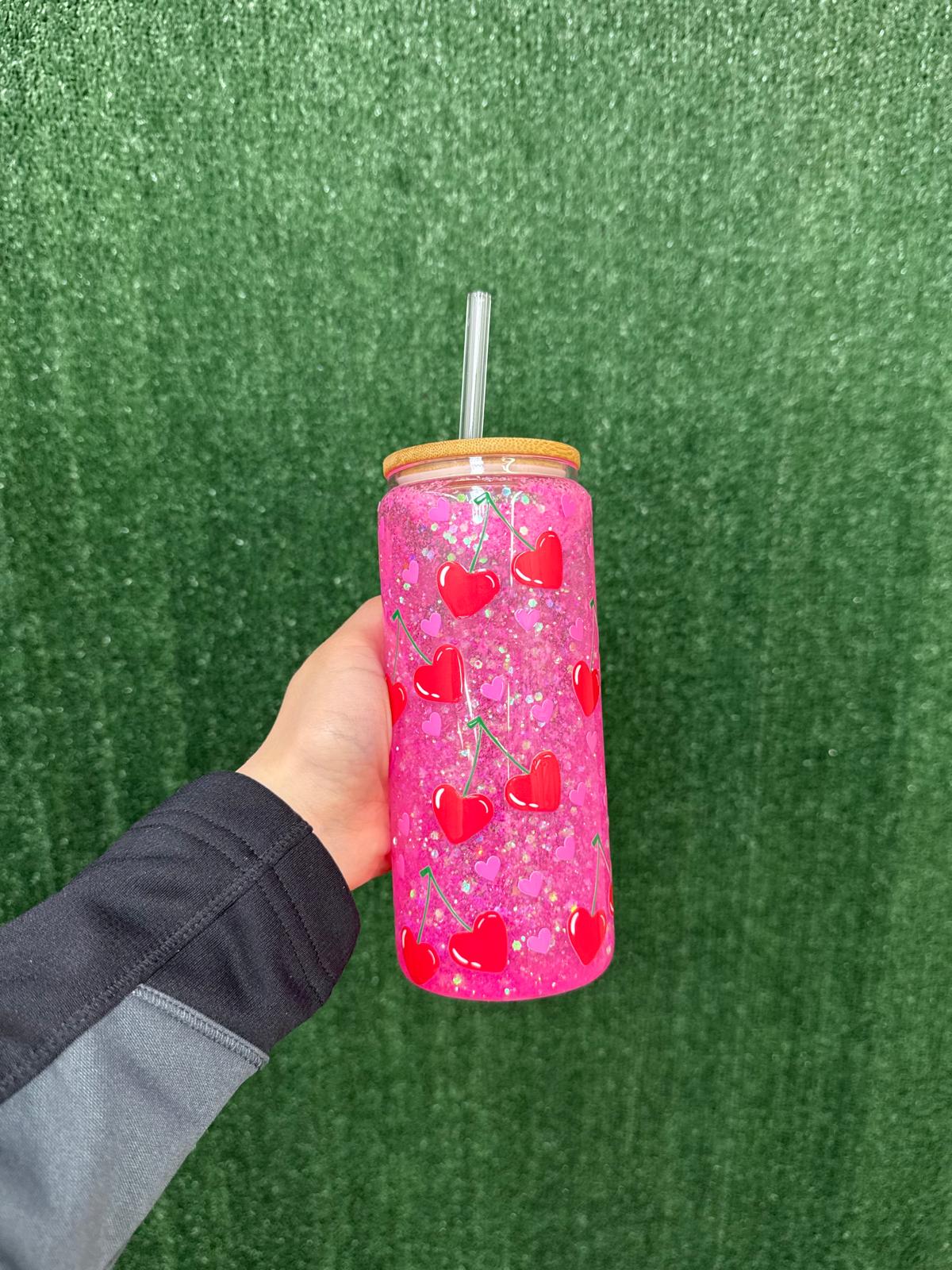 Cherries Snow Globe Tumbler 16OZ