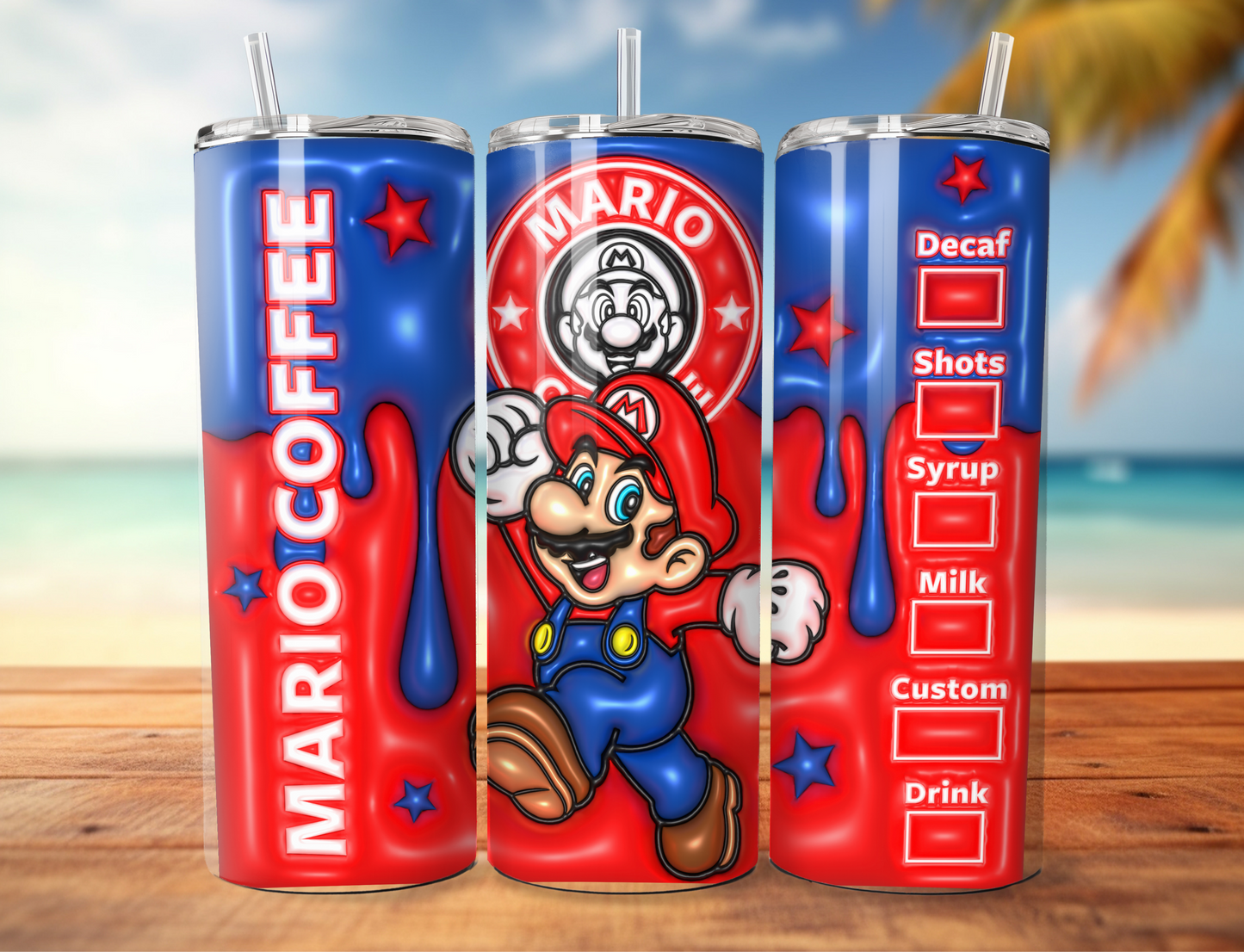 Mario Coffee Skinny Tumbler