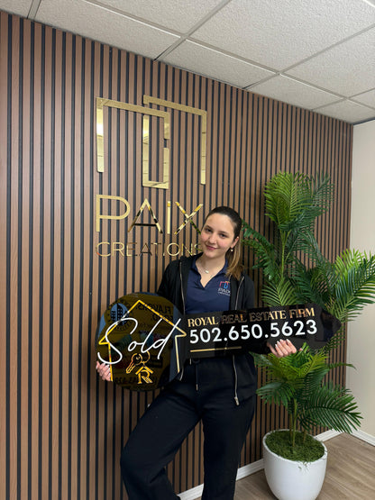 Realtor Key Acrylic Sign in Louisville, KY, Personalized | Real Estate Office Sign