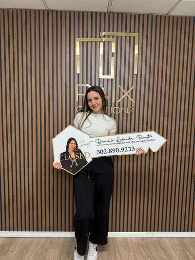 Realtor Key Acrylic Sign in Louisville, KY, Personalized | Real Estate Office Sign