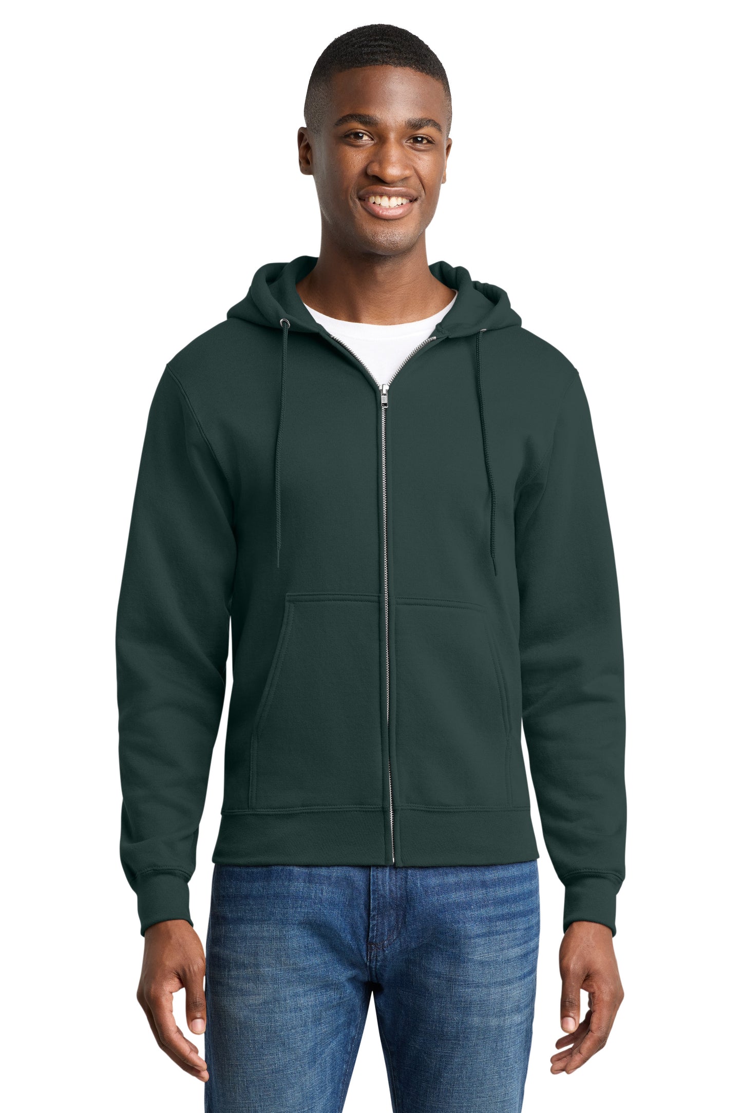 Port & Co Core Fleece Full-Zip Hooded Sweatshirt. PC78ZH