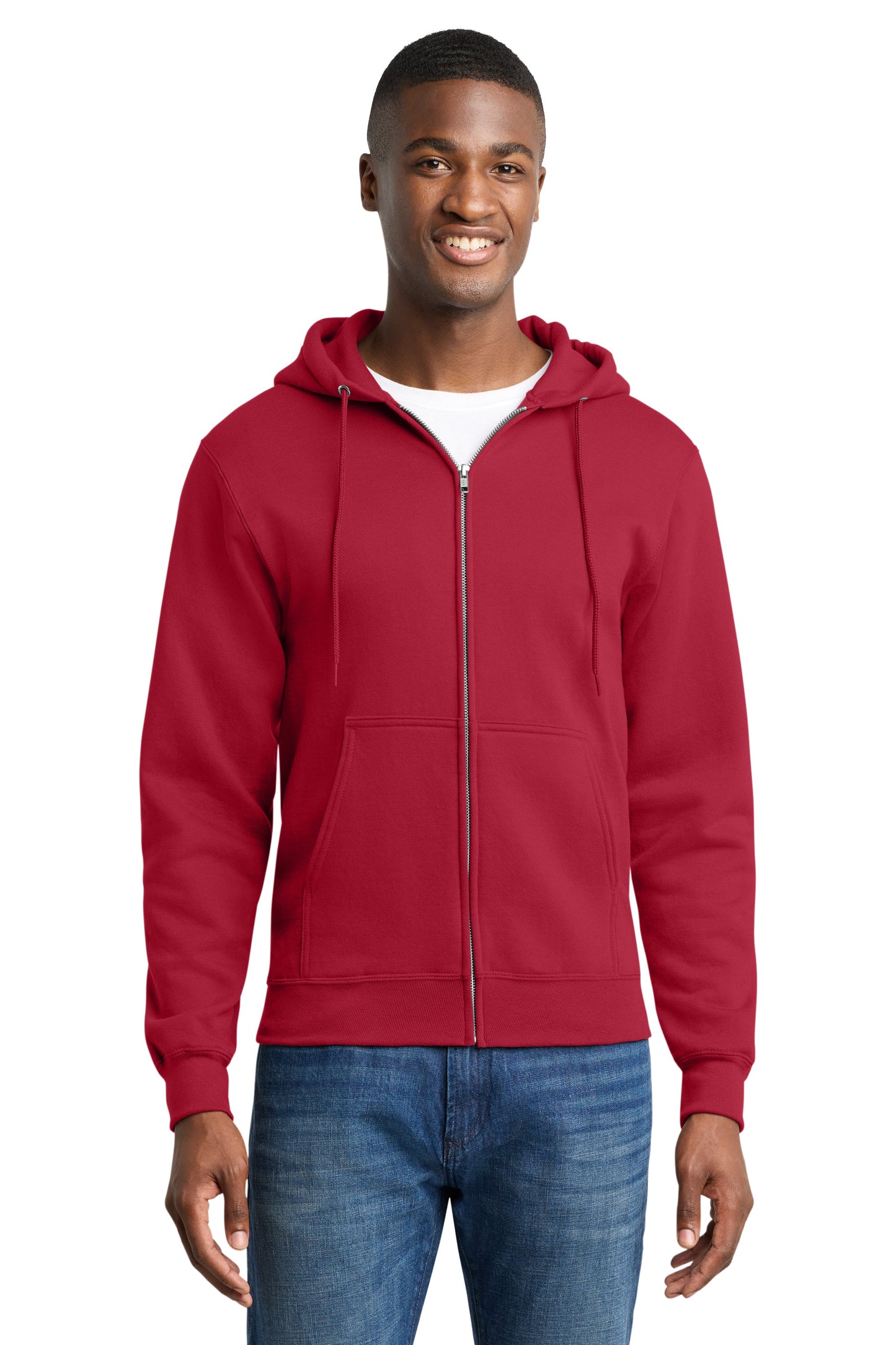Port & Co Core Fleece Full-Zip Hooded Sweatshirt. PC78ZH