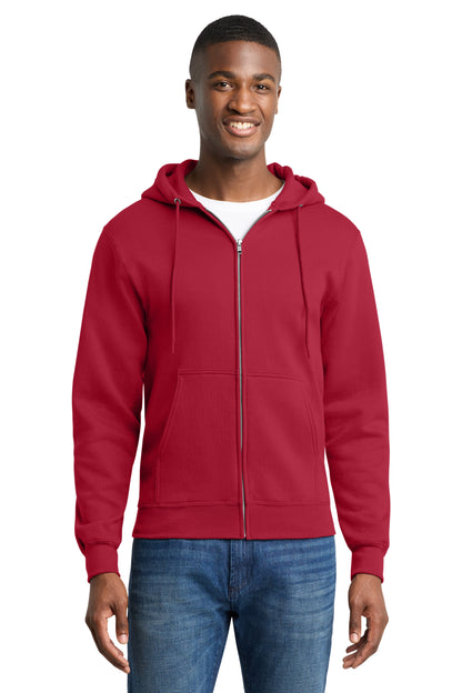 Port & Co Core Fleece Full-Zip Hooded Sweatshirt. PC78ZH