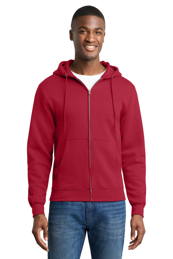 Port & Co Core Fleece Full-Zip Hooded Sweatshirt. PC78ZH