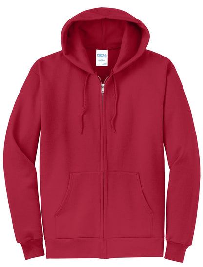 Port & Co Core Fleece Full-Zip Hooded Sweatshirt. PC78ZH