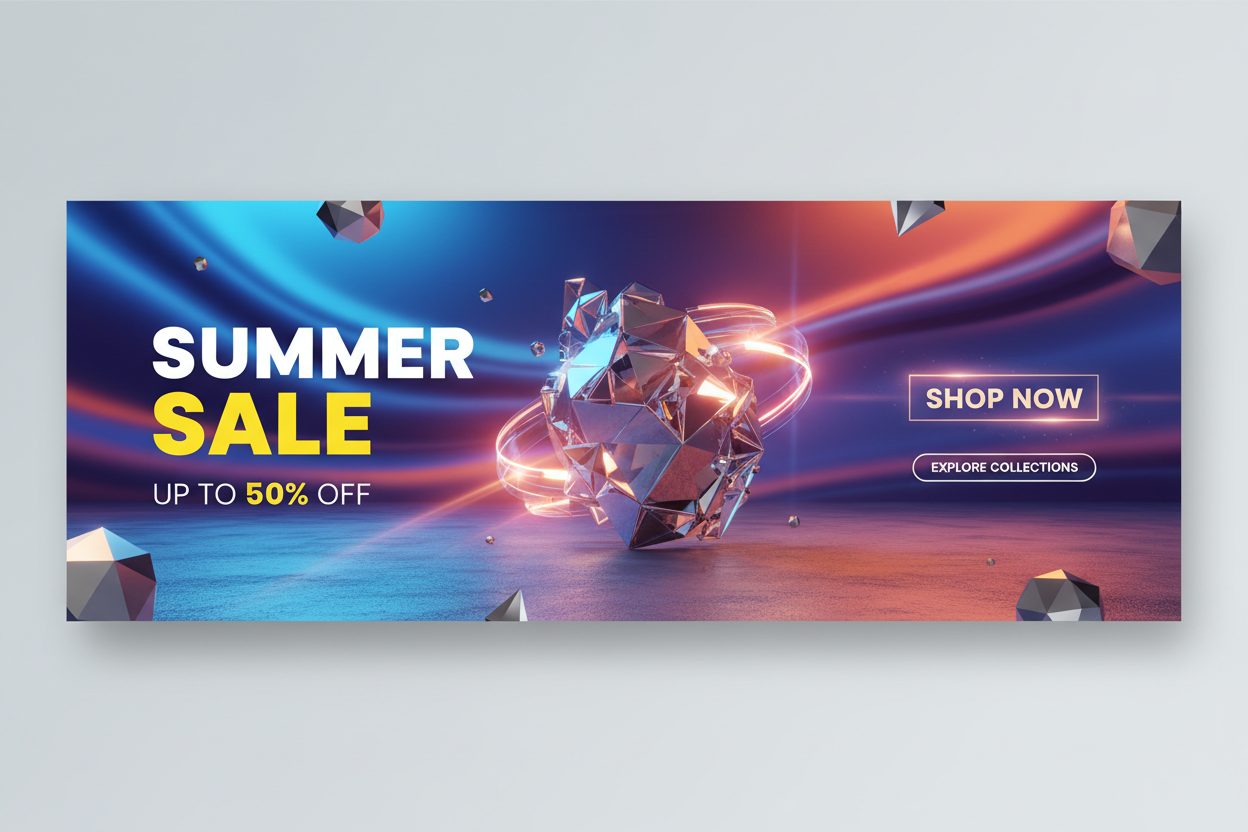 UN CUSTOM BANNER DE CUALQUIER MANERA CON UN DISENO ATRACTIVO Y LLAMATIVO PARA LOS CLIENTES, REALISTA